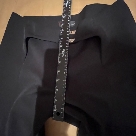 Adam Pour Eve Paris size 10 black wide leg mid rise dress pants with slit leg - Picture 9 of 14